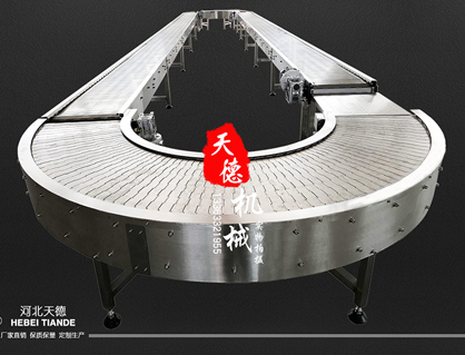 360度鏈板轉(zhuǎn)彎機(jī)、循環(huán)型轉(zhuǎn)彎輸送機(jī)